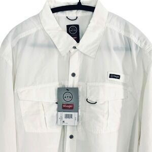 NEW Wrangler ATG Performance Men's XL Fishing Shirt Long Sleeve White